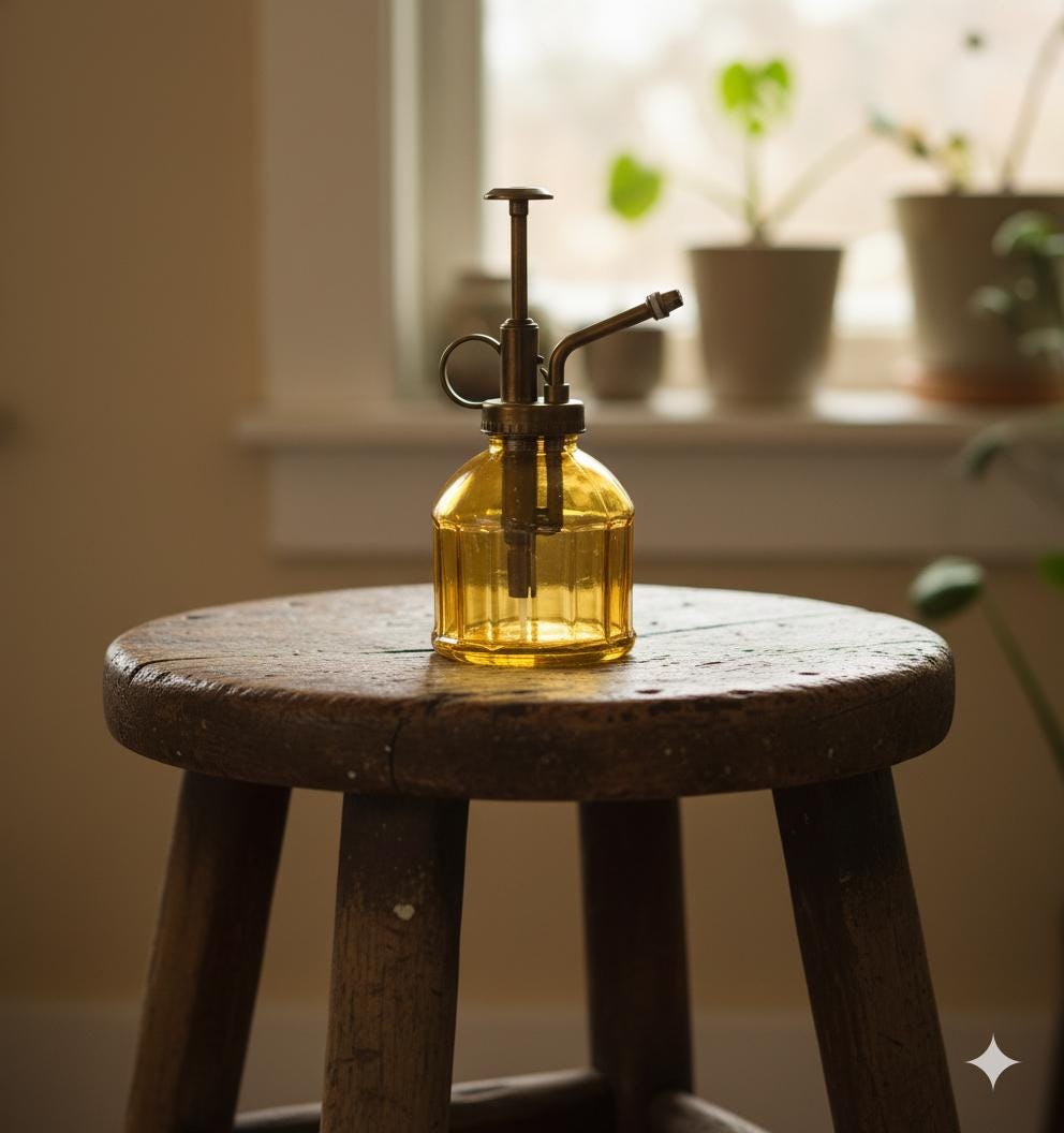 Vintage glass gardening plant misters