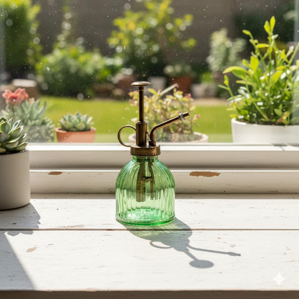 Vintage glass gardening plant misters
