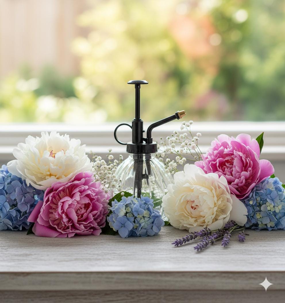 Vintage glass gardening plant misters